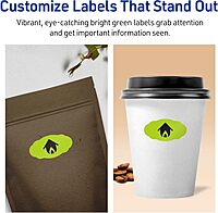 Avery Printable Oval Scalloped Labels, Sure Feed Technology, 1-1/8" x 2-1/4", Bright Green Labels, Print-to-The-Edge, Laser/Inkjet Printable, 210 Total, Great for Candles and Jars 210 labels