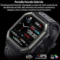 Reloj Inteligente,Smartwatch Militar de 1.8" HD