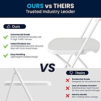 Flash Furniture HERCULES Series 650 lb Capacity Plastic Fan Back Folding Chair