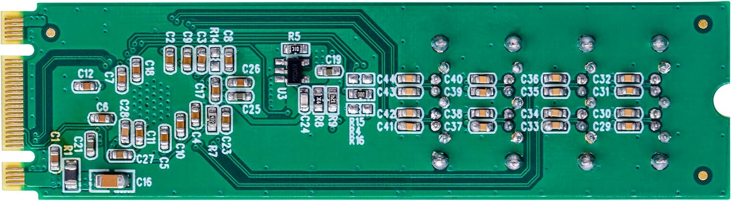StarTech.com 4-Port M.2 to SATA Adapter Card, M.2 PCIe 3.0 to SATA HDD/SSD Expansion Card for Windows/macOS/Linux, TAA