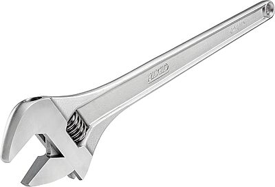 RIDGID 86932 774 Adjustable Wrench, 24-inch Large Adjustable Wrench for Metric and SAE, Silver