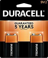 Duracell - CopperTop 9V Alkaline Batteries - long lasting, all-purpose 9 Volt battery for household and business - 2 count