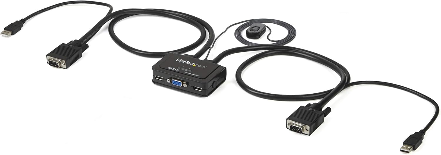 StarTech.com 2-Port USB Cable KVM Switch with Remote Switch