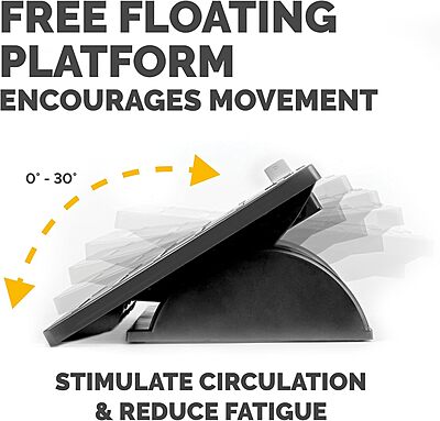 Fellowes Office Suites Adjustable Footrest, 17.5in x 13.1in - Black/Silver