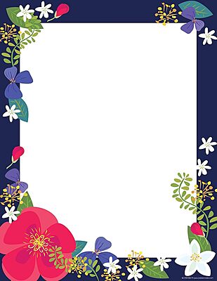 BARKER CREEK Designer Computer Paper 100 Sheet Set, Petals & Prickles, Multi-Design, 50 Sheets Each of 2 Designs, Decorative Paper, Stationery, 8.5" x 11", 100 Sheets Total (3882) Set of 2