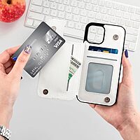 Witch Hat Printed Wallet Case for iPhone 12 Mini- 5.4 Inch with Card Holder