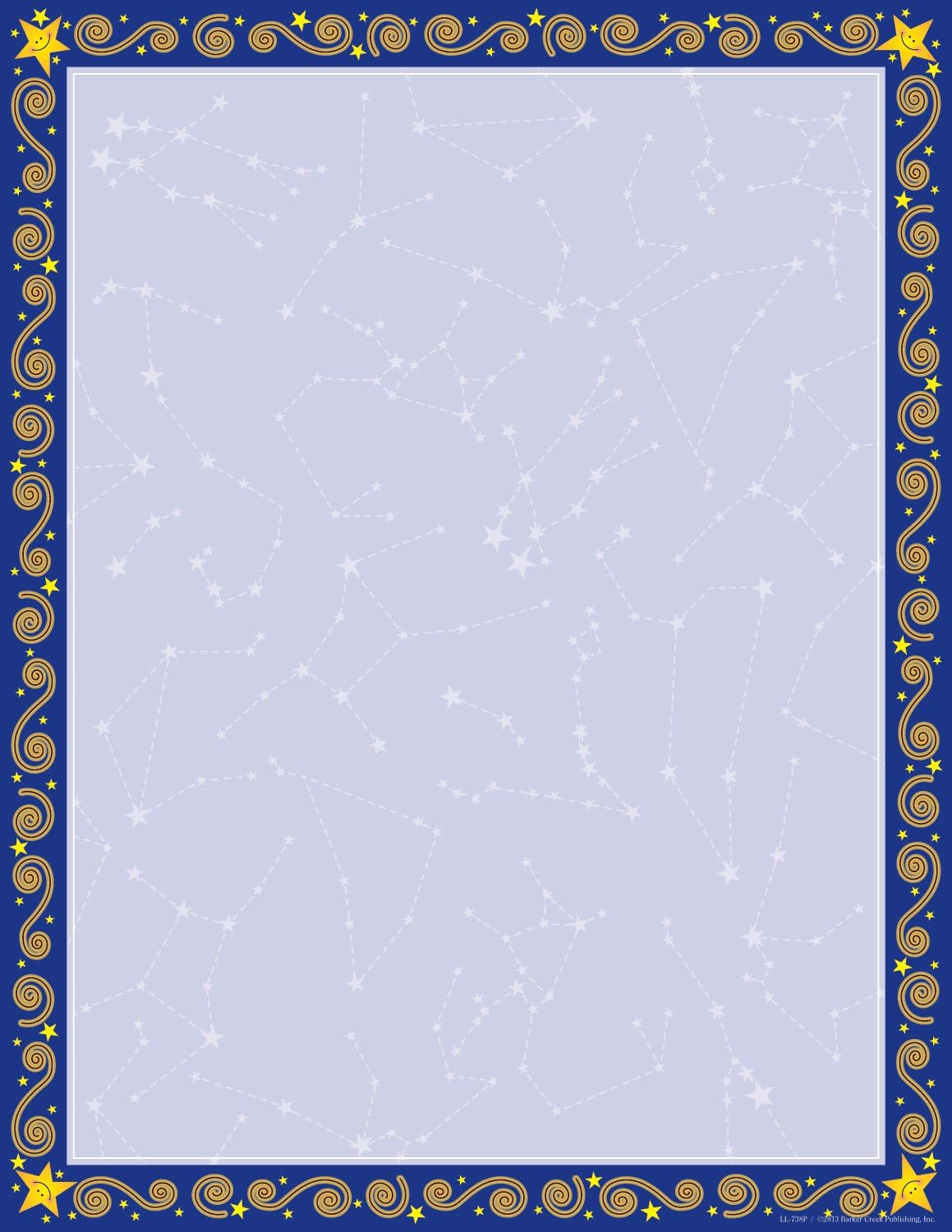 Barker Creek Designer Computer Paper, Reach for The Stars, 8.5” x 11”, Decorative Printer Paper, Stationery