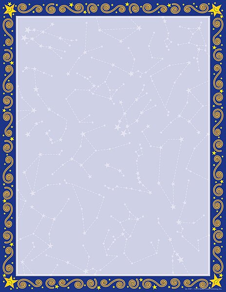 Barker Creek Designer Computer Paper, Reach for The Stars, 8.5” x 11”, Decorative Printer Paper, Stationery, 50 Sheets per Pkg, Home, School and Office Supplies (738)