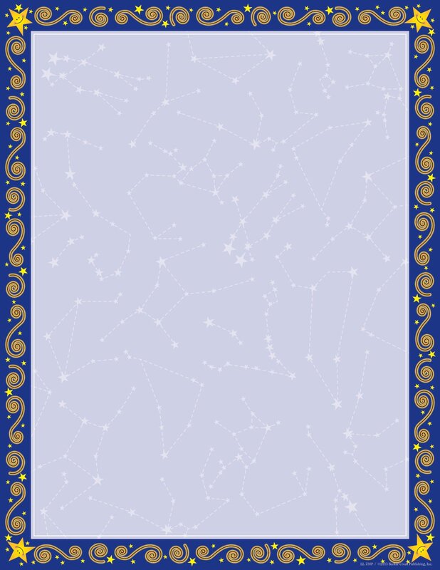 Barker Creek Designer Computer Paper, Reach for The Stars, 8.5” x 11”, Decorative Printer Paper, Stationery, 50 Sheets per Pkg, Home, School and Office Supplies (738)