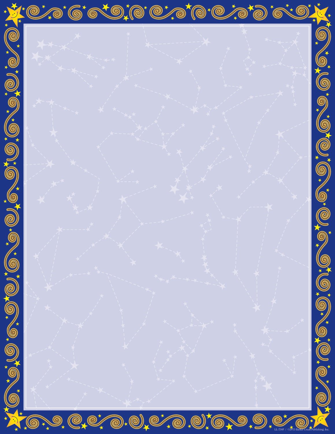 Barker Creek Designer Computer Paper, Reach for The Stars, 8.5” x 11”, Decorative Printer Paper, Stationery