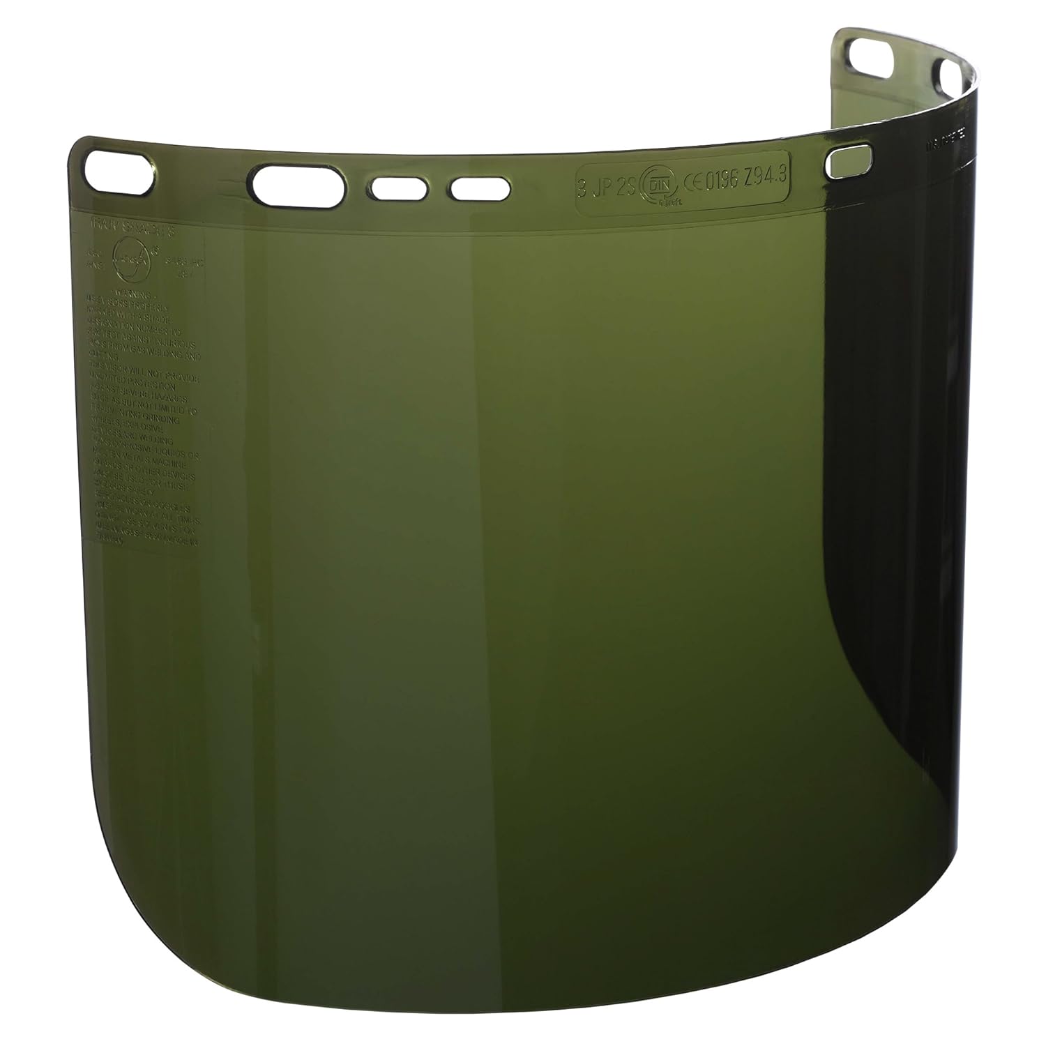 Jackson Safety F50 Specialty High Impact Face Shield, Polycarbonate, 8" x 15.5" x 0.06", IRUV 5.0, Face Protection, Unbound