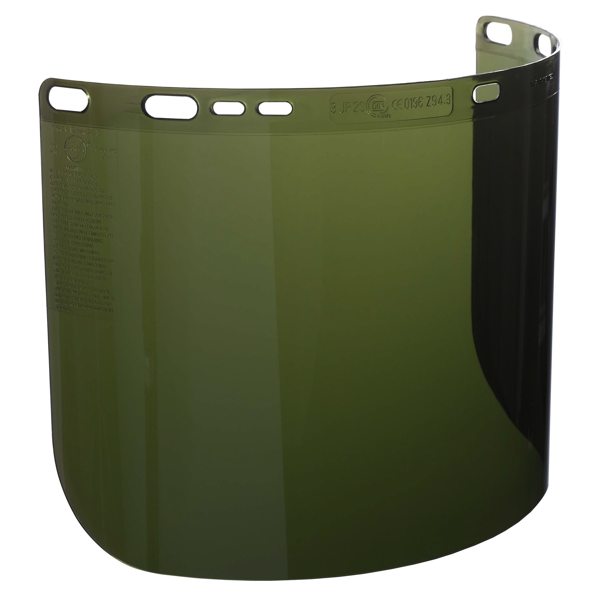 Jackson Safety F50 Specialty High Impact Face Shield, Polycarbonate, 8" x 15.5" x 0.06", IRUV 5.0, Face Protection, Unbound