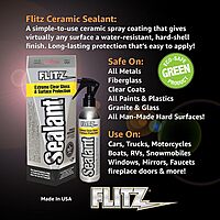 Flitz Ceramic Sealant w/ Microfiber Cleaning Cloth - 8oz Bottle of USA-Made Ceramic Coating for Cars, Boats