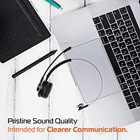 Spracht ZumBT Single Ear Wireless Bluetooth Mobile Office Headset with Base, Adapter