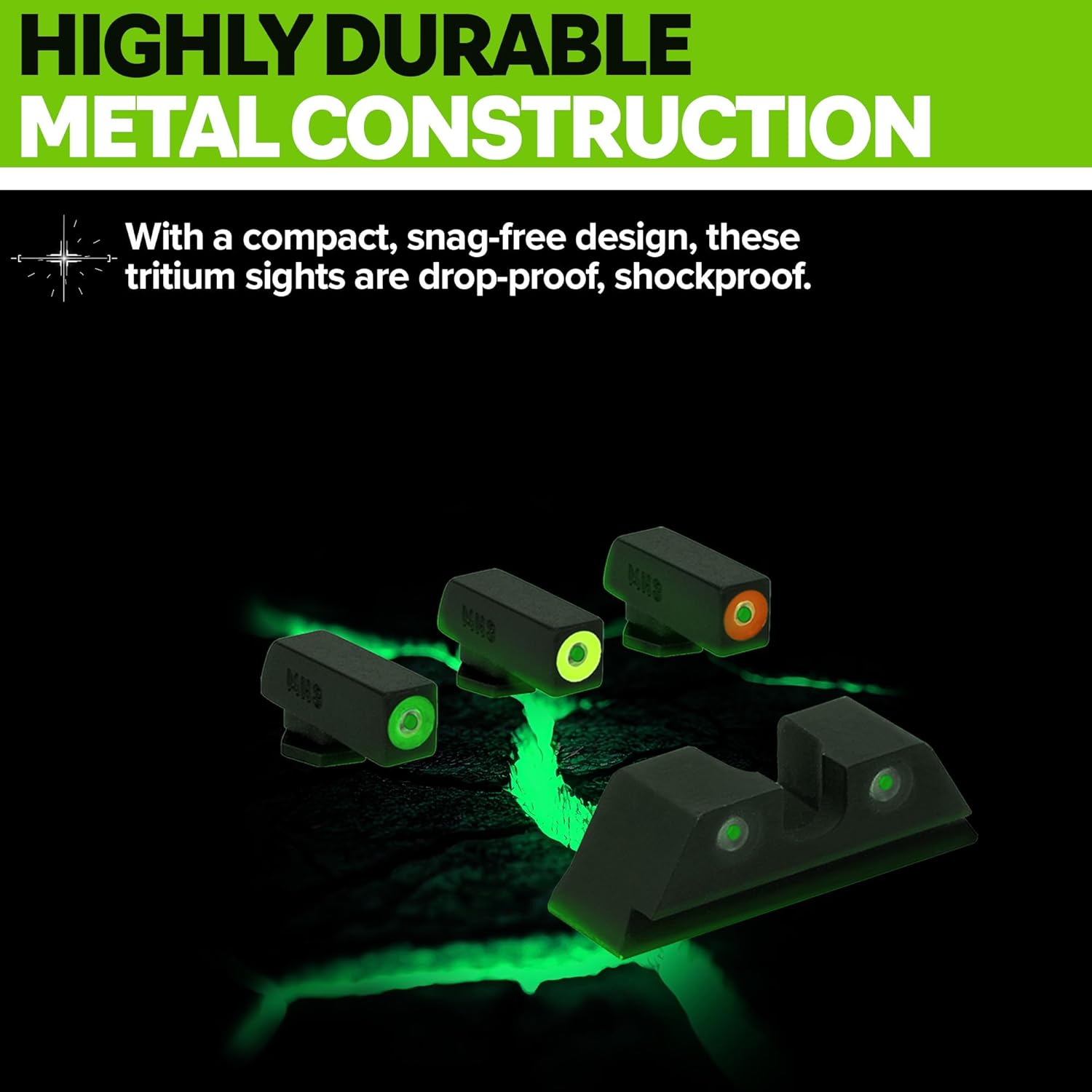 MEPROLIGHT Hyper-Bright Tritium Day/Night Pistol Sight Set