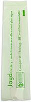 Jaya 100% Compostable 6.5" Heavy Duty Cutlery, Indv. Wrapped Knife, White, 750-Count Case