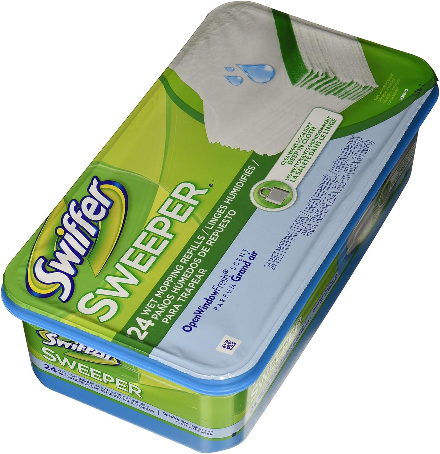 Swiffer PG-3231 Sweeper Wet Mopping Cloth Refill - Open Window Fresh - 24 ct