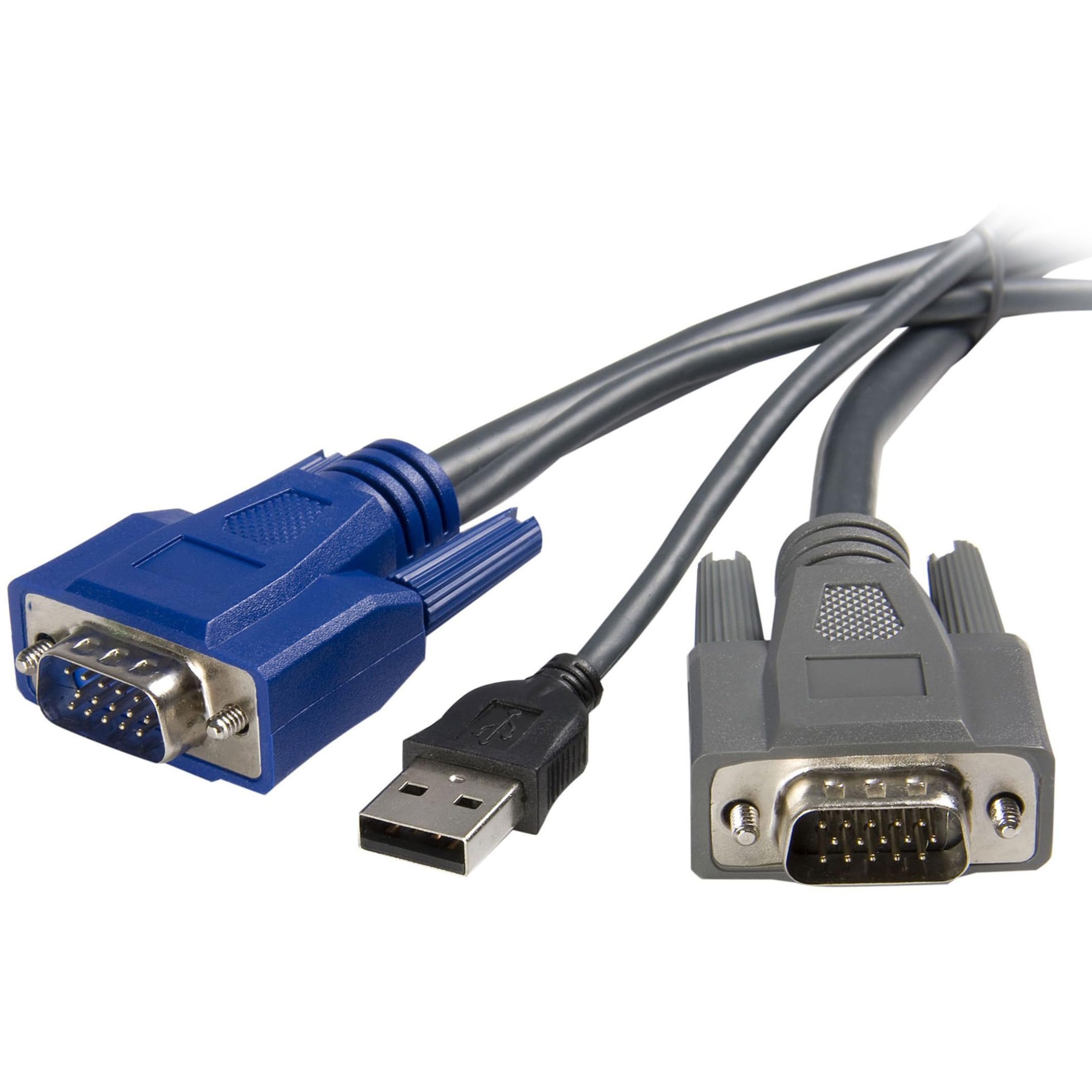 StarTech.com 6 ft Ultra-Thin USB VGA 2-in-1 KVM Cable, TAA (SVUSBVGA6) 6 ft / 2m
