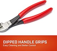 Crescent 5427CVN 7-Inch Heavy-Duty Diagonal Cutting Solid Joint Pliers, Cushion Grip,