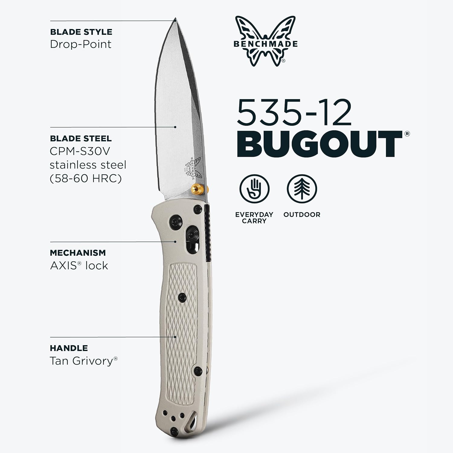 Benchmade - Bugout 535 EDC Folding Knife