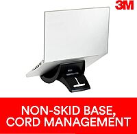 3M Laptop Stand, Raise Screen Height to Reduce Neck Strain, Vertical Design Allows You to Bring Screen Closer