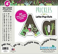 BARKER CREEK Letter Pop-Outs, 4" Multicolor Designer Letters for Bulletin Boards, Posters and Displays