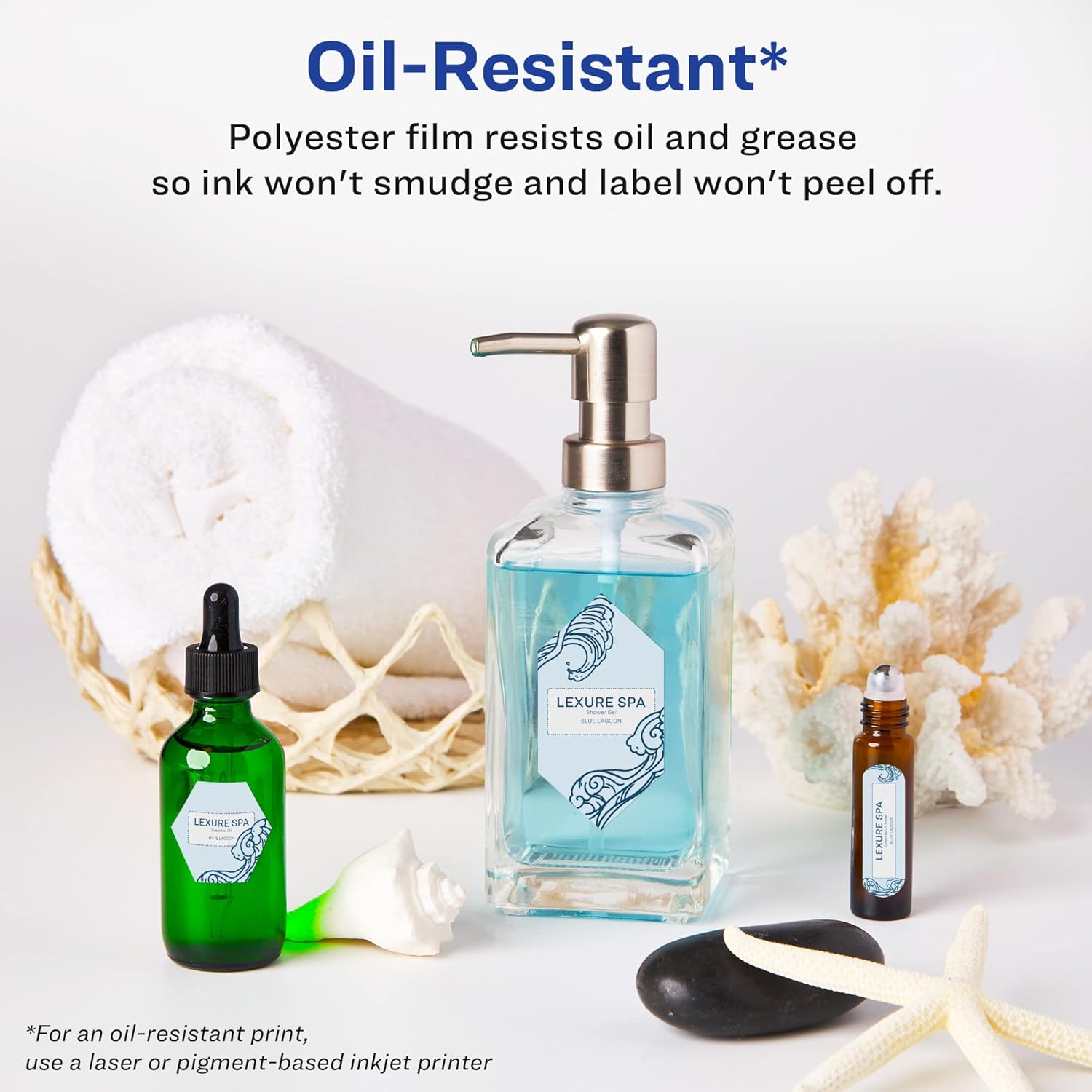 Avery Durable Waterproof Hexagon Labels, Sure Feed Technology, 2-1/2" x 2-57/64"