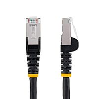 StarTech.com 6in CAT6a Ethernet Cable - Low Smoke Zero Halogen (LSZH) - 10 Gigabit 500MHz 100W PoE RJ45 S/FTP Black Network