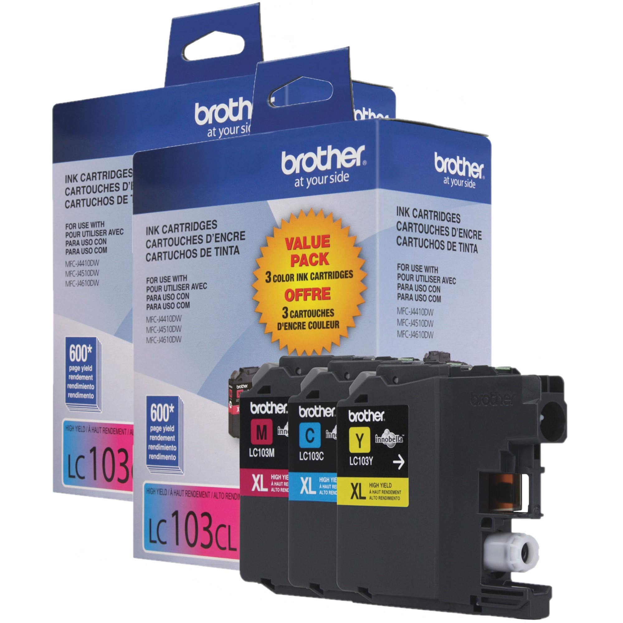 Brother Innobella LC1033PKS Original Ink Cartridge - Inkjet - High Yield - 600 Pages Cyan, 600 Pages Magenta