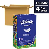 Kleenex Ultra Soft Facial Tissues, 3-Ply