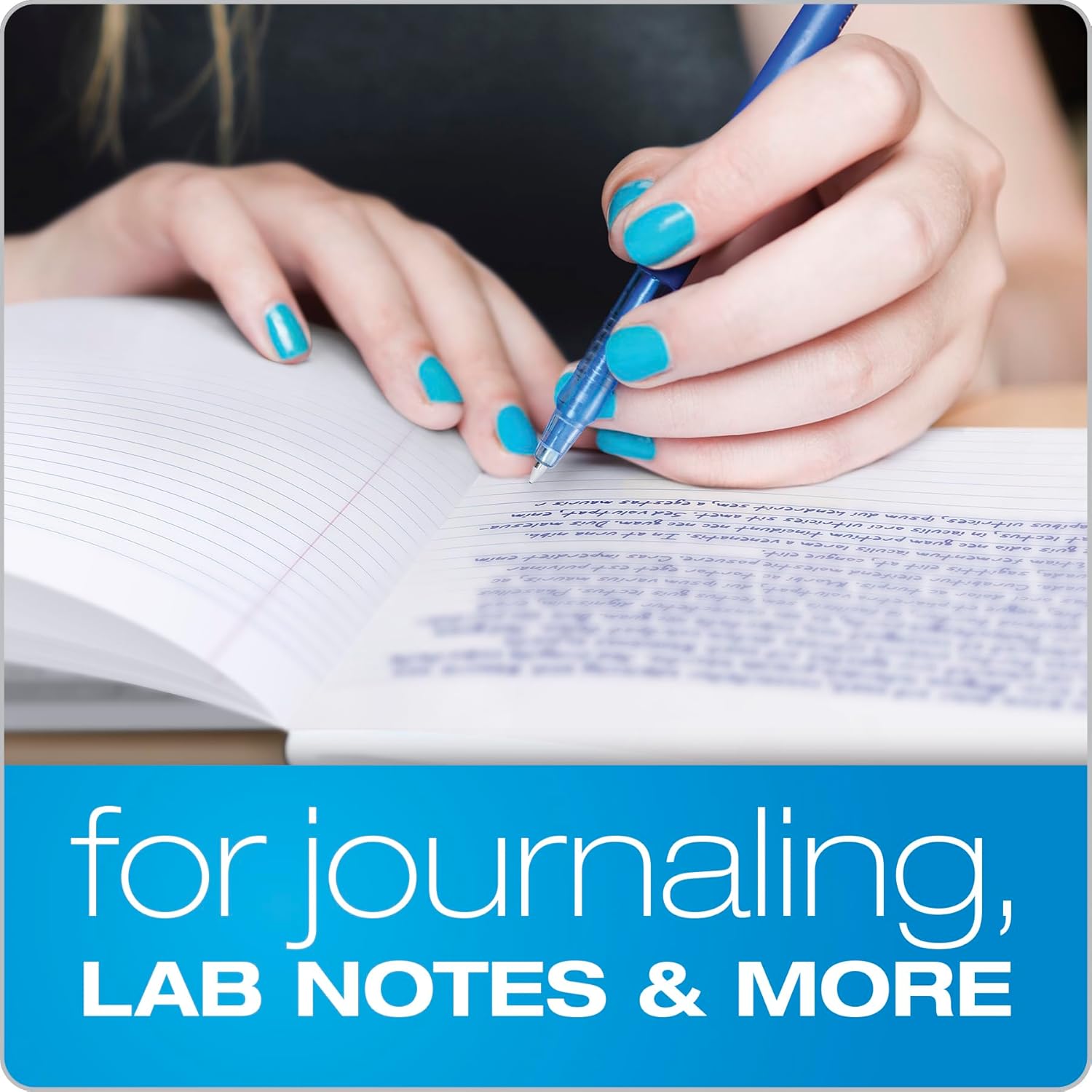 TOPS Composition Book, 7-1/2in x 9-3/4in, Wide Rule, 100 Sheets, Black Marble