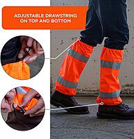 Ergodyne GloWear 8008 High Visibility Reflective Leg Gaiters, Orange,2