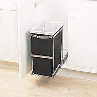 simplehuman Under-Cabinet and In-Cabinet Pull-Out Trash & Recycling Bin, Heavy-Duty Steel Frame