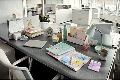 Post-it Greener Notes, 4 in x 6 in, 5 Pads, 100 Sheets/Pad, Lined, Clean Removal, School Supplies and Office Products