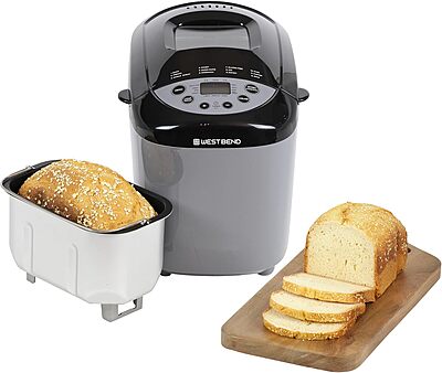West Bend Hi-Rise Bread Maker Machine Programmable 12 Programs Including Gluten Free & 3 Loaf Sizes and Crust Colors