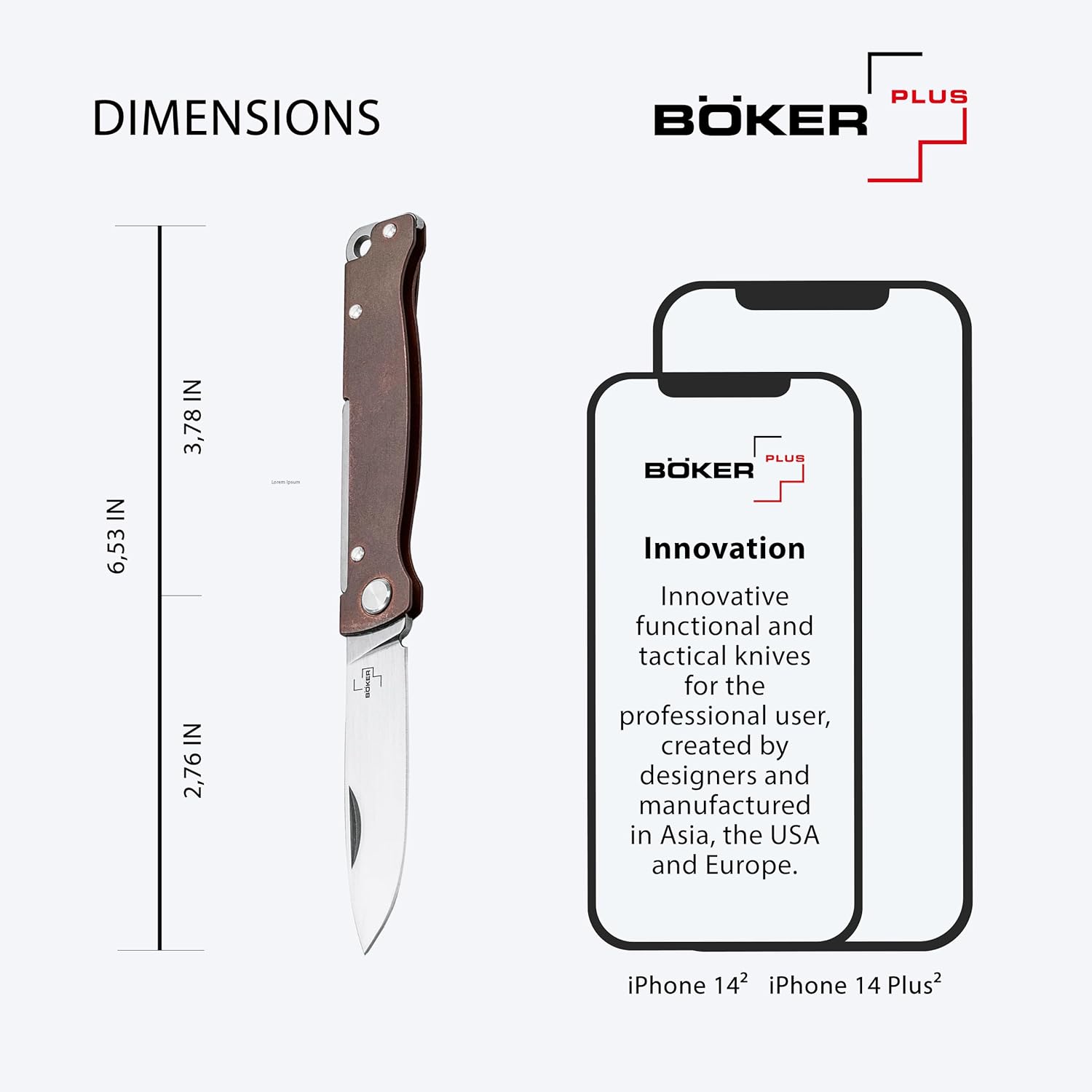 BÖKER PLUS® Atlas knife - small slipjoint folding pocket knife - metal handle - EDC full metal - Vintage Sandvik knife