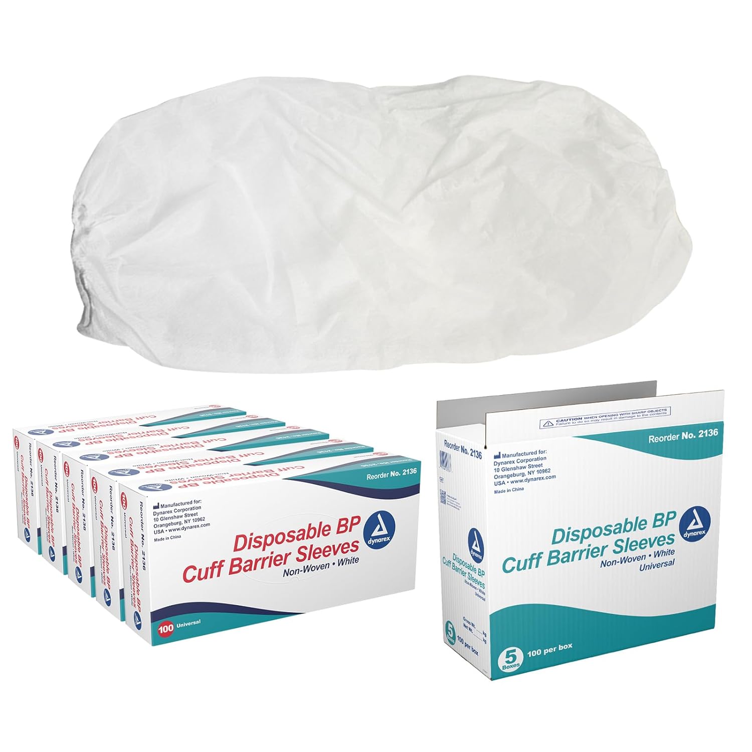 Hopkins® Blood Pressure Cuff Barrier Sleeve, Universal, Nonwoven
