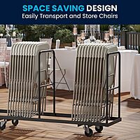 Flash Furniture Hercules Series Commercial-Grade Plastic Folding Chair - 650LB Weight Capacity