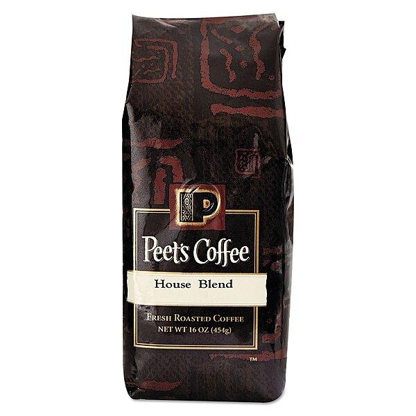 Peet's Coffee & Tea 501619 Bulk Coffee, House Blend, Ground, 1 lb Bag