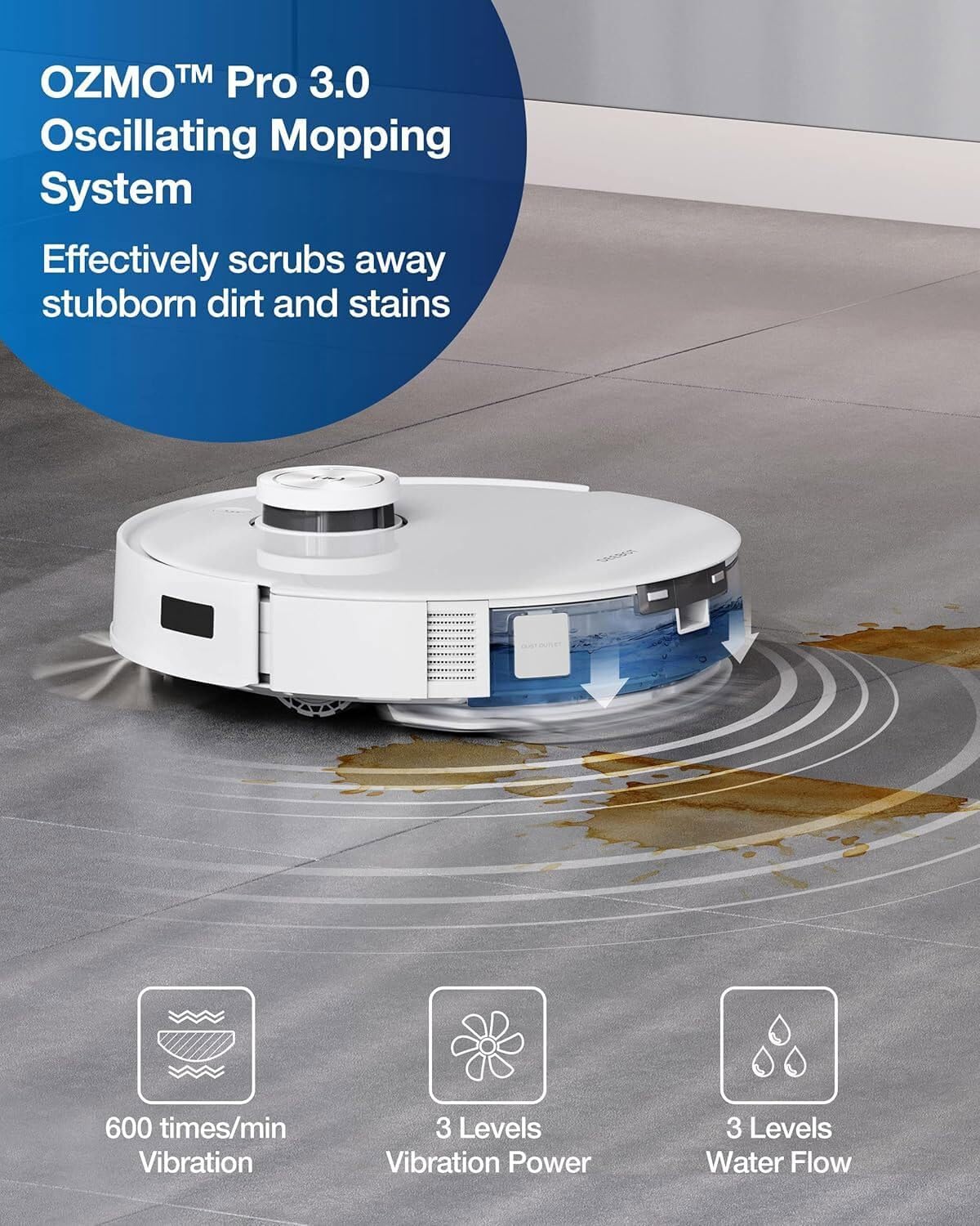 Ecovacs Deebot T10 Plus Robot Vacuum Cleaner - 3000Pa, 260min Runtime