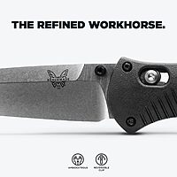 BENCHMADE Barrage EDC Folding Knife - Drop-Point Plain Edge