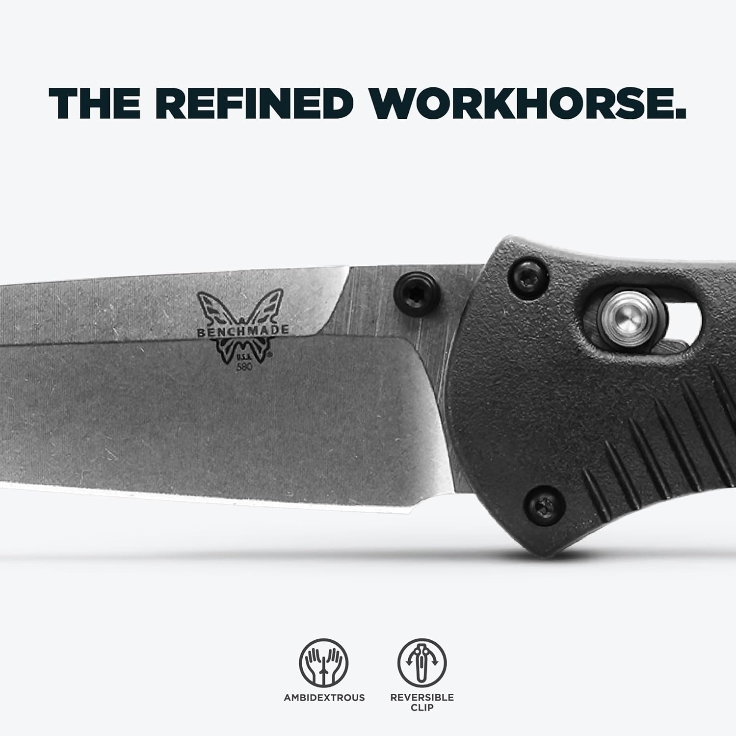 BENCHMADE Barrage EDC Folding Knife - Drop-Point Plain Edge