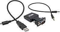 Tripp Lite Active HDMI to VGA Adapter (F/M), HDMI Audio Extractor, Female HDMI to Male VGA, 1080p @ 60 Hz, Black (P131-000-A-DISP)