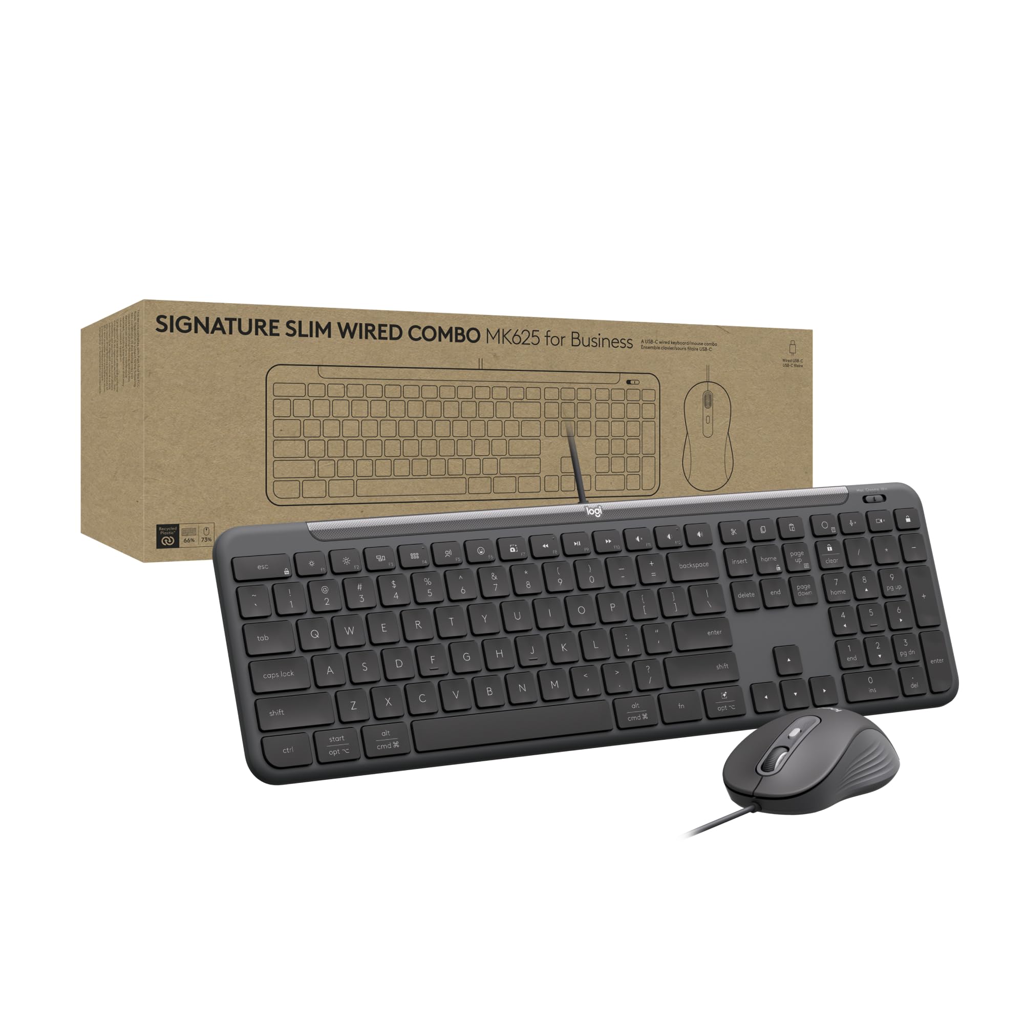 LOGITECH Signature Slim Wired for Business - Full-Size USB-C Keyboard