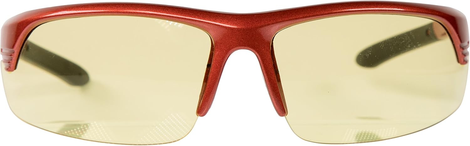 Smith & Wesson Corporal Half Frame Shooting Glasses with No-Slip Rubber,Impact Resistance & Storage Bag for Work