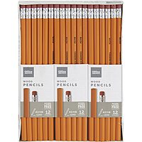Office Depot® Brand Wood Pencils, #2 HB Medium Lead, Yellow, 12 Pencils Per Pack, Set of 6 Packs
