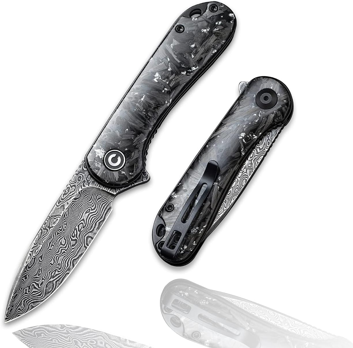 CIVIVI Elementum Folding Pocket Knife 2.96" Damascus Blade