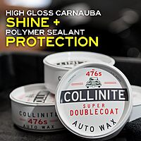 Collinite 476 Super Doublecoat Wax-Carnauba + Polymer Sealant - High Gloss Shine + Ultra Durable Hydrophobic Beading