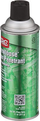 CRC Screwloose Super Penetrant 03060 – 11 WT OZ, Plastic Safe Aerosol for Corroded Fasteners, Seized Mechanical Components Pack of 1 1 Pack