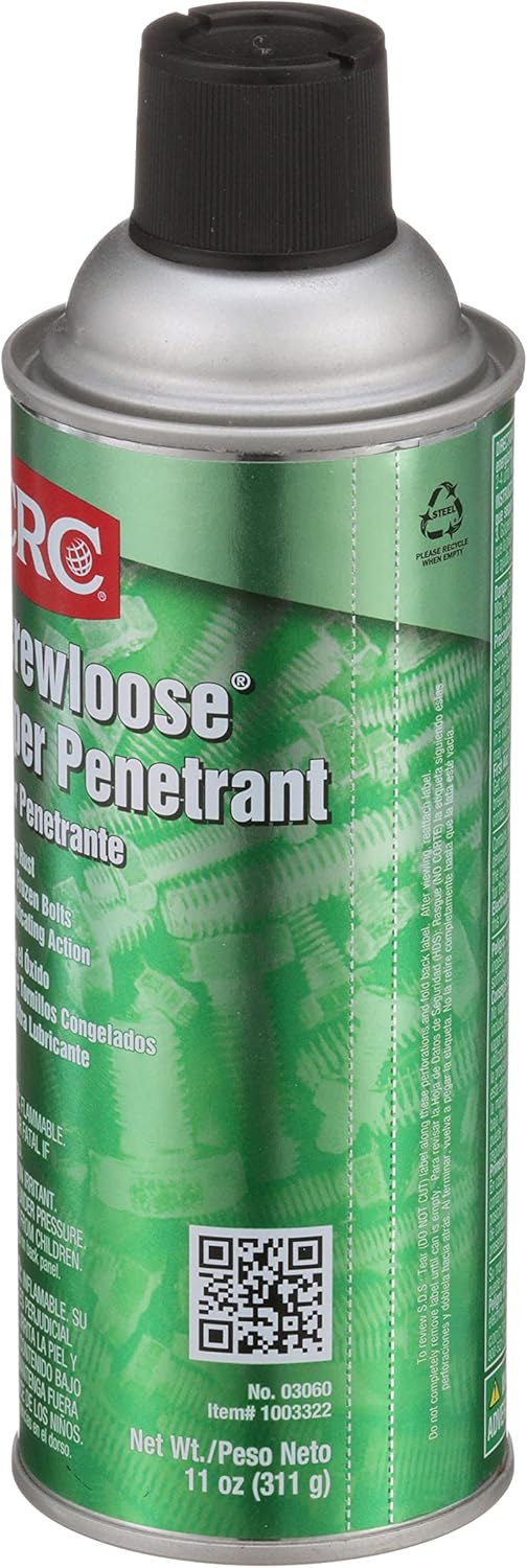CRC Screwloose Super Penetrant 03060 – 11 WT OZ, Plastic Safe Aerosol for Corroded Fasteners